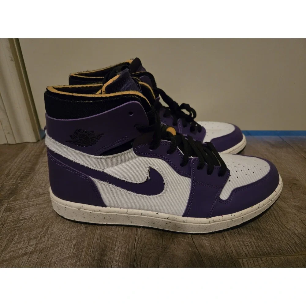 Nike Air Jordan 1‎ Zoom Air Crater Purple Men AJ1 SIZE 11 - Picture 2 of 10